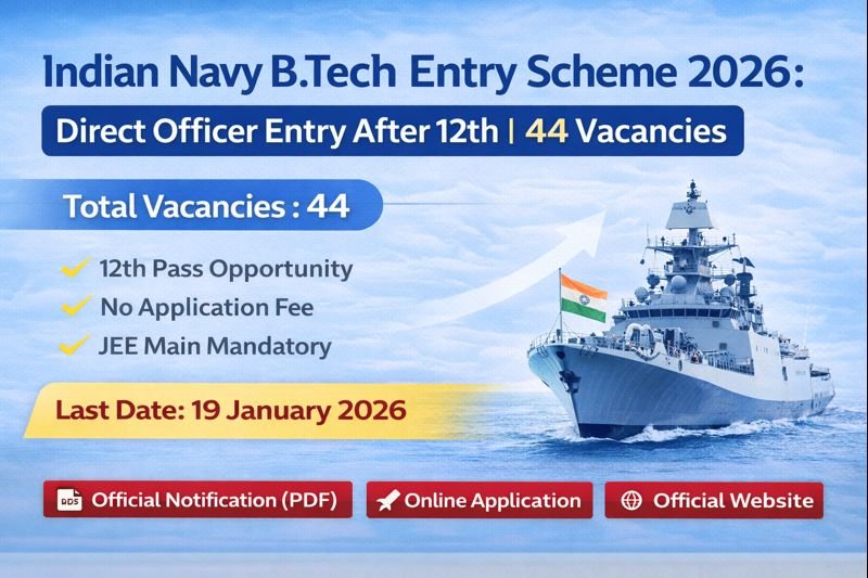 Indian Navy B.Tech Entry Scheme 2026