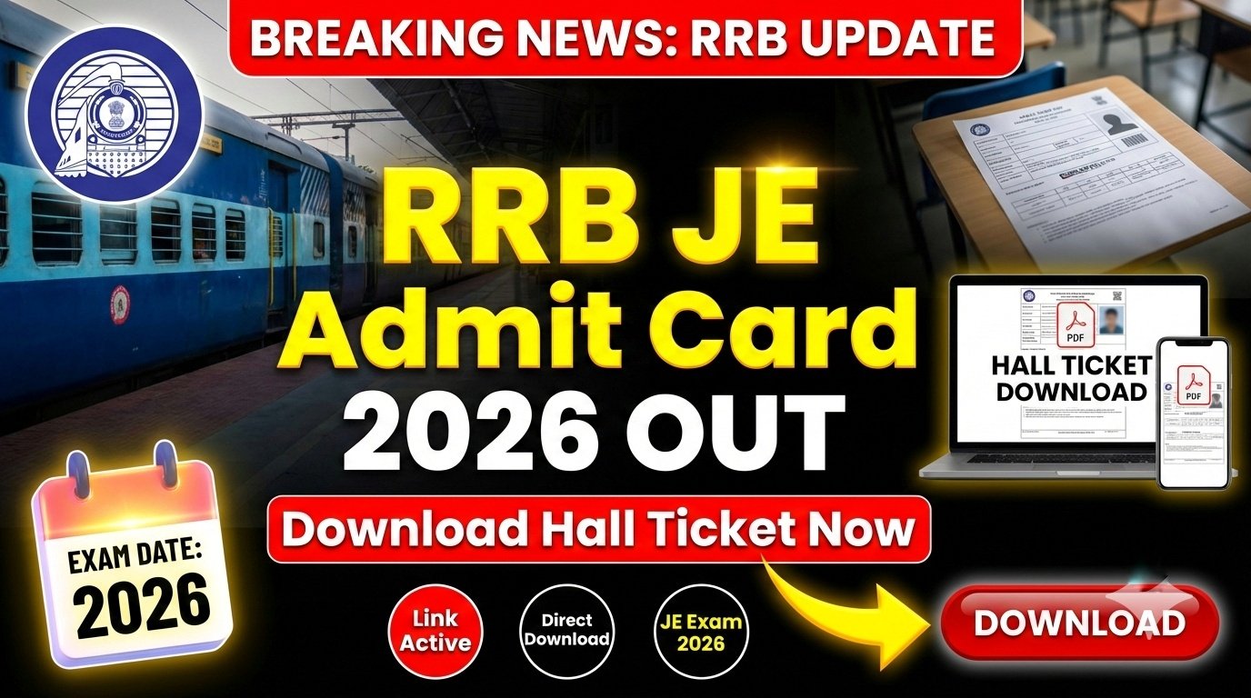 RRB JE Admit Card 2026 Out